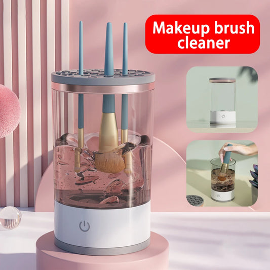 Automatic Makeup Brush Cleaner 3 in 1 Cosmetic Automatic Spinner Cleaning Drying Machine Automatic Brush Cleaner Spinner Machine