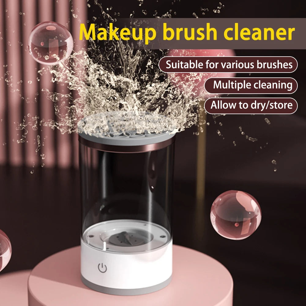 Automatic Makeup Brush Cleaner 3 in 1 Cosmetic Automatic Spinner Cleaning Drying Machine Automatic Brush Cleaner Spinner Machine