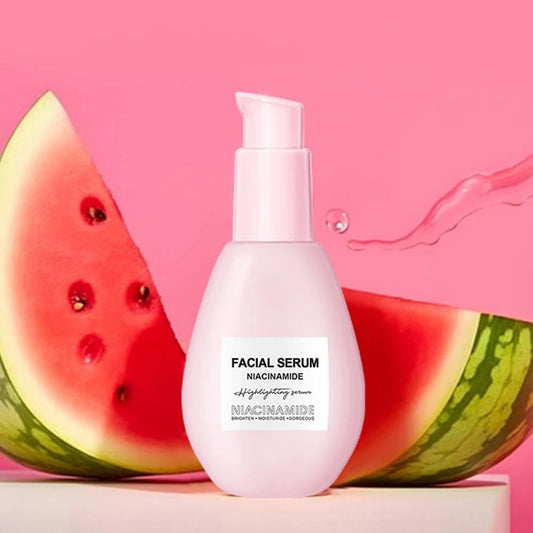 New Glowing Watermelon Niacinamide Face Serum Light Bulb Face Moisturizing Brightening Liquid Drops Facial Skin Care Essence